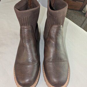Boutique by Corkys Dark Brown Knit Sock Ankle Boots Women SZ 9